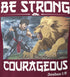 Be Strong and Courageous Christian Bible Verse T-Shirt
